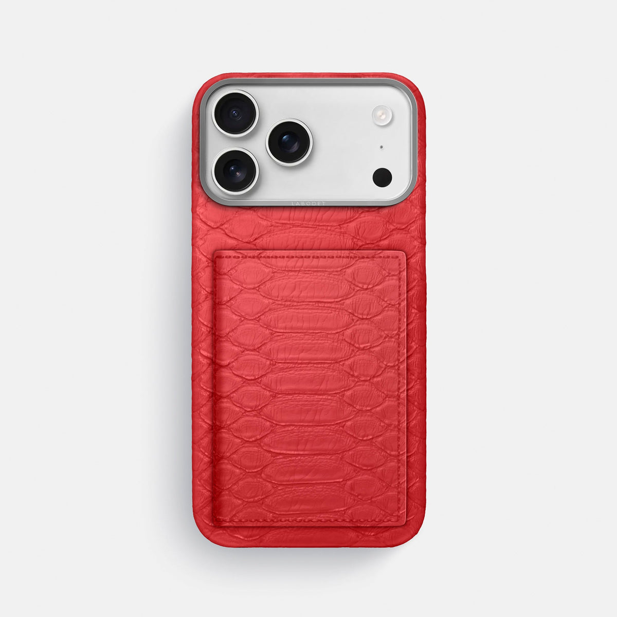 Bi-Fold Case For iPhone 18 Pro Max In Python -1 | Red-Steel