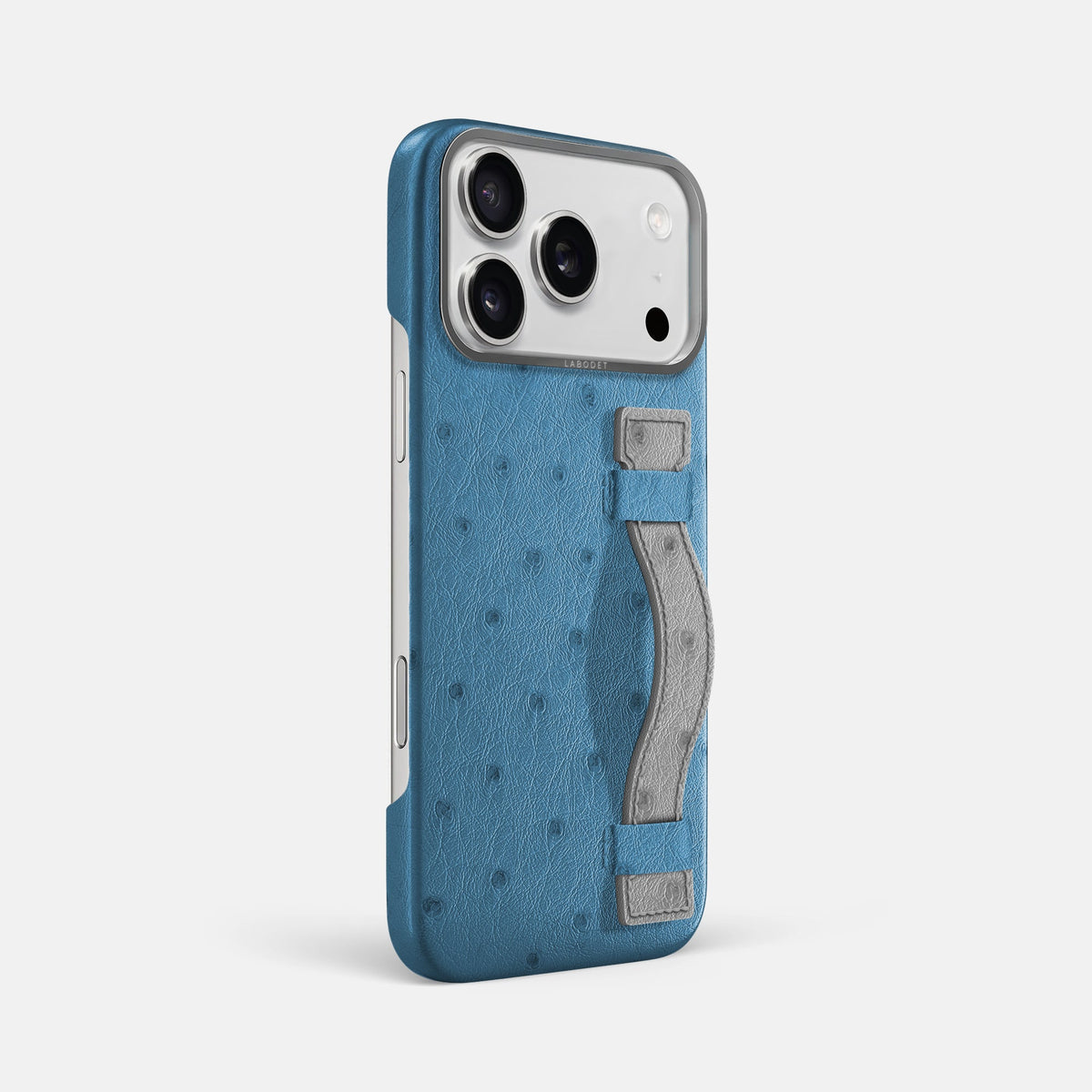 Handle Case Coloré For iPhone 18 Pro Max In Ostrich -2 | Blue-Jeans-Steel