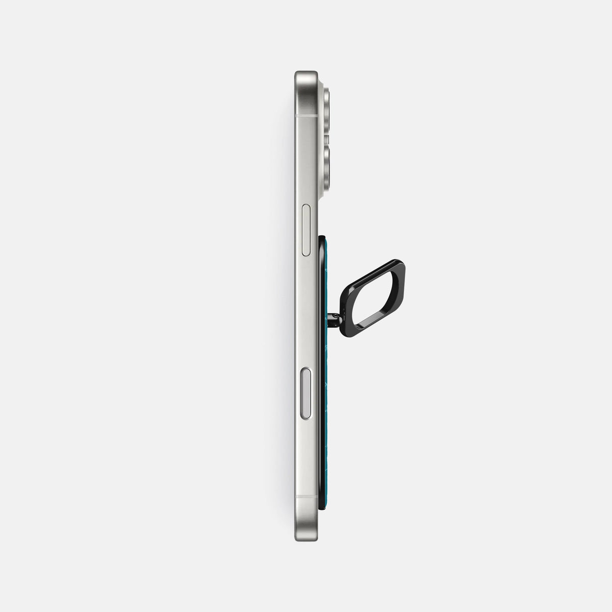 MagSafe Ring For iPhone 18 Pro Max In Shiny Alligator -3 | Curacao-Black