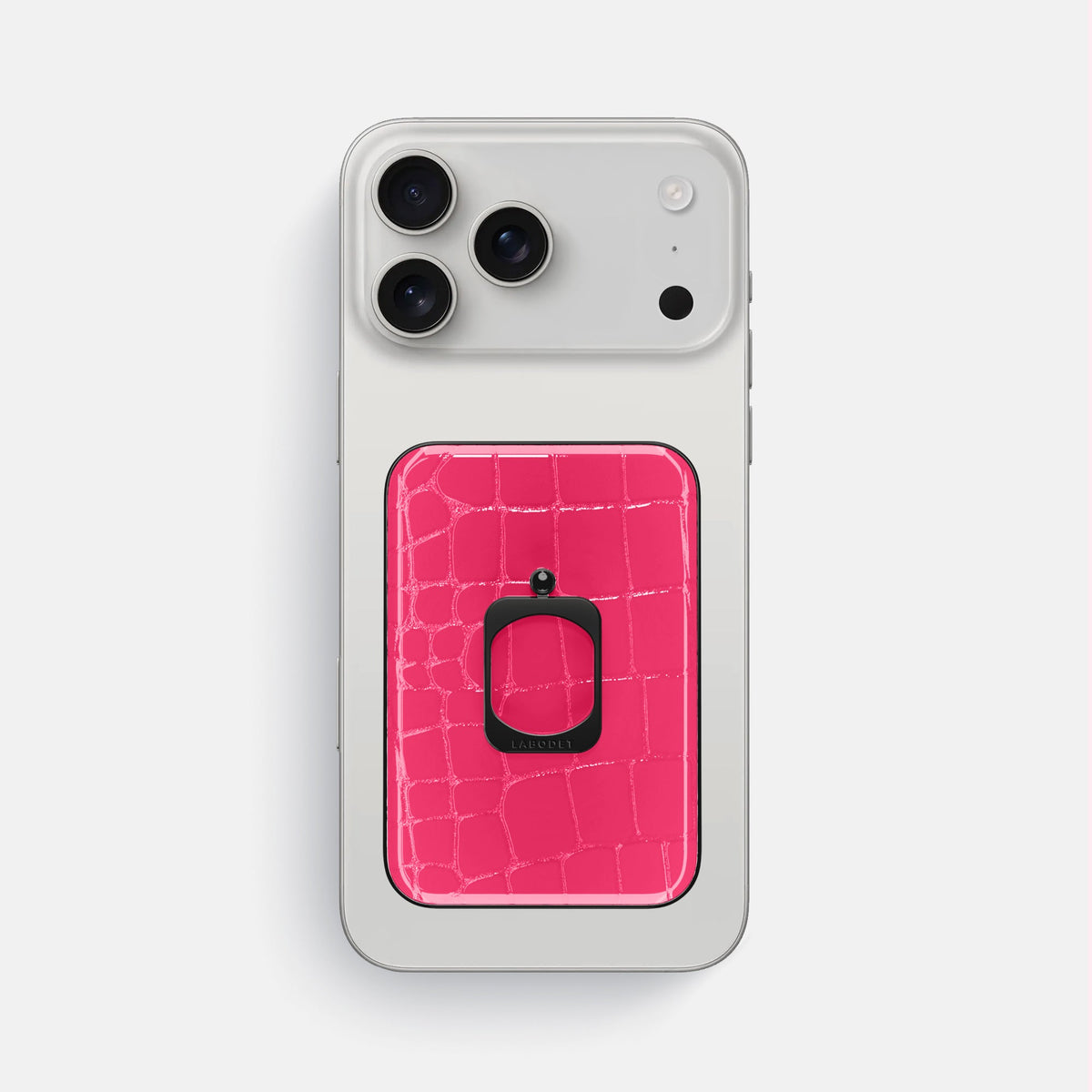 MagSafe Ring For iPhone 18 Pro Max In Shiny Alligator -2 | Pink-Panther-Black