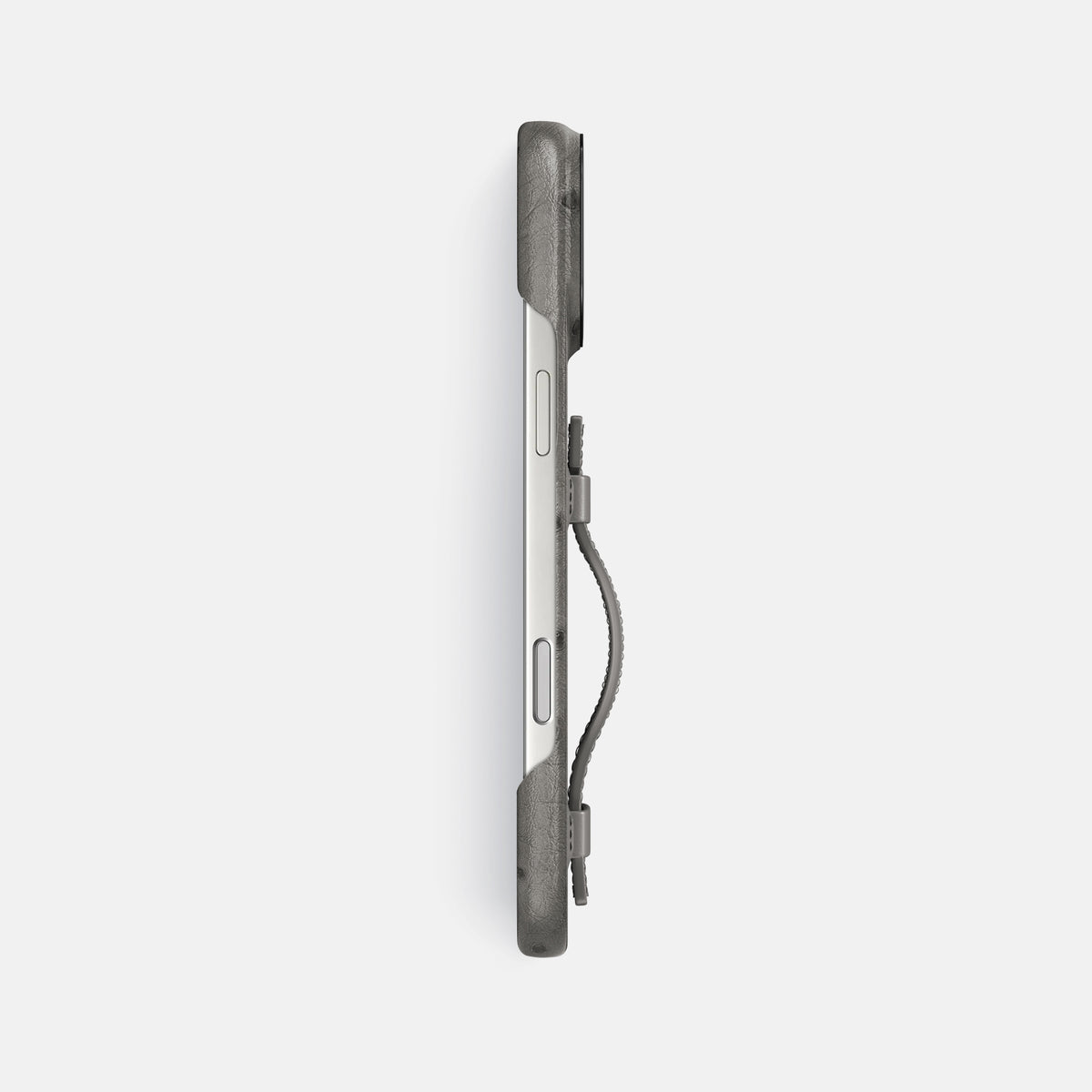 Handle Case For iPhone 17 Pro Max In Ostrich -3 | Grey-Black