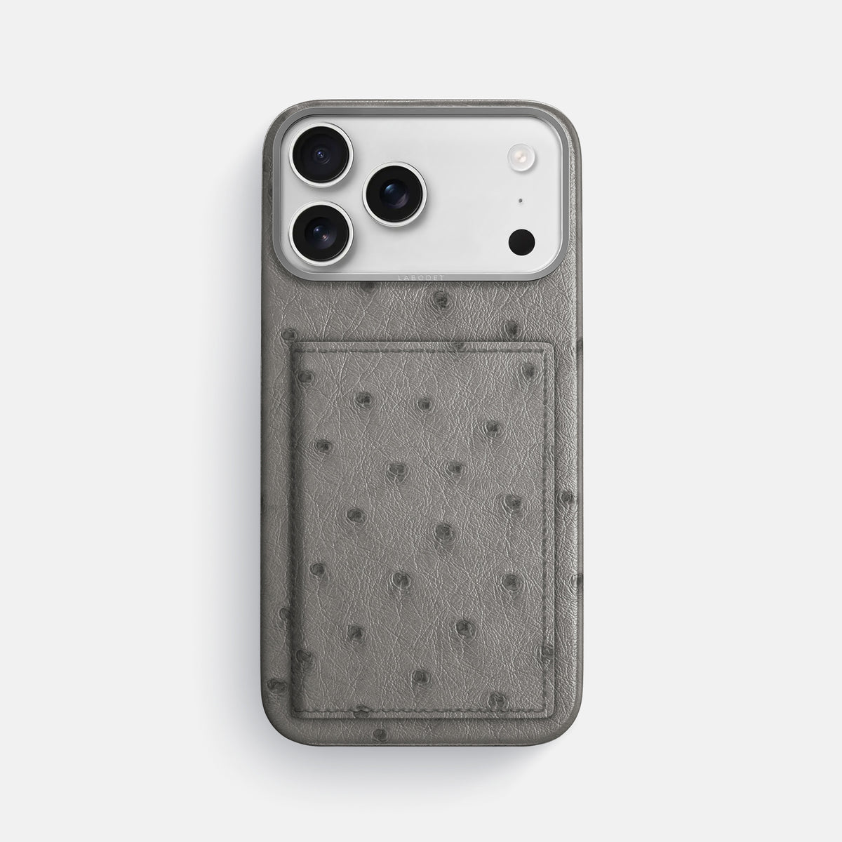 Bi-Fold Case For iPhone 17 Pro Max In Ostrich -1 | Grey-Steel
