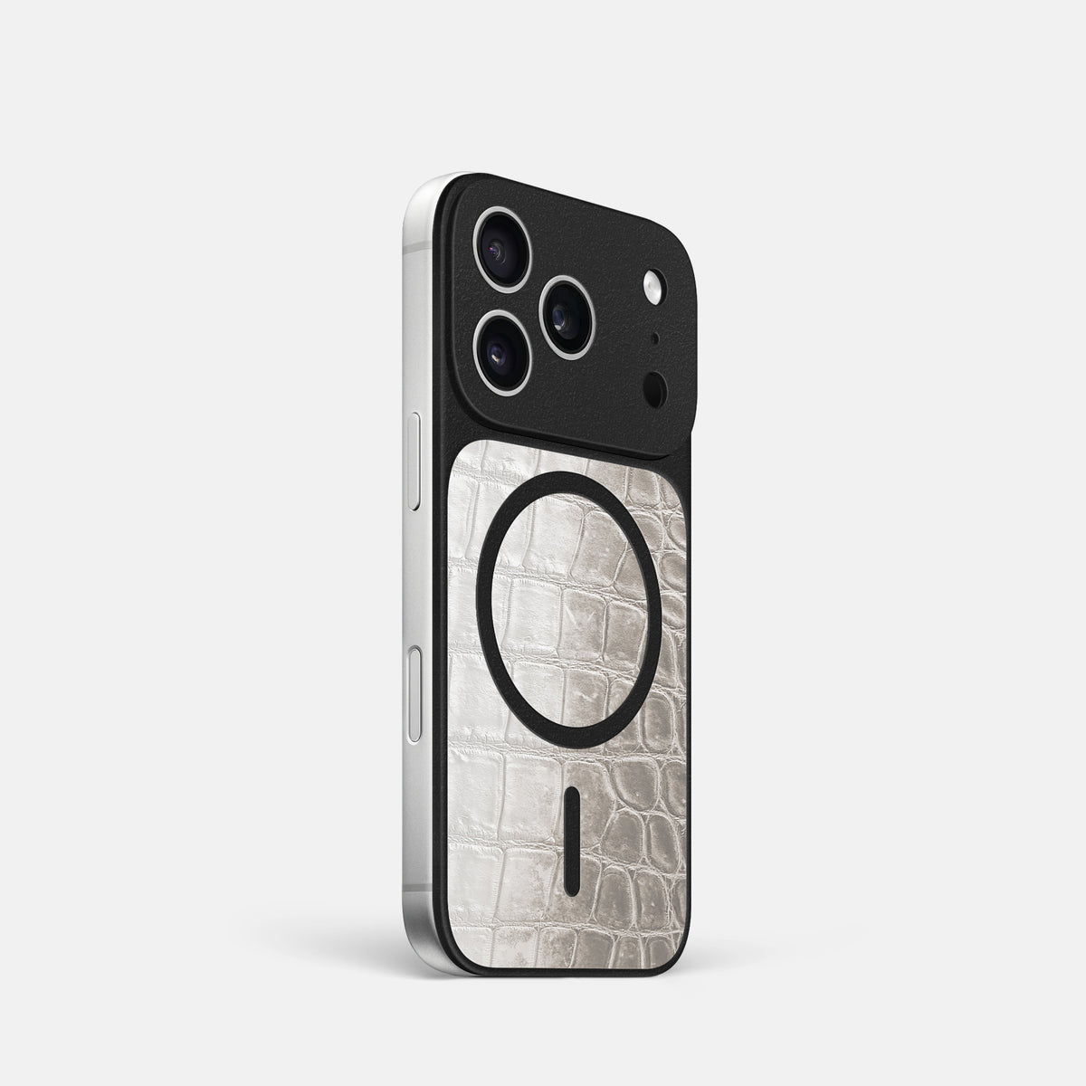 MagSafe Mask For iPhone 17 Pro In Himalayan Crocodile -2 | Grey