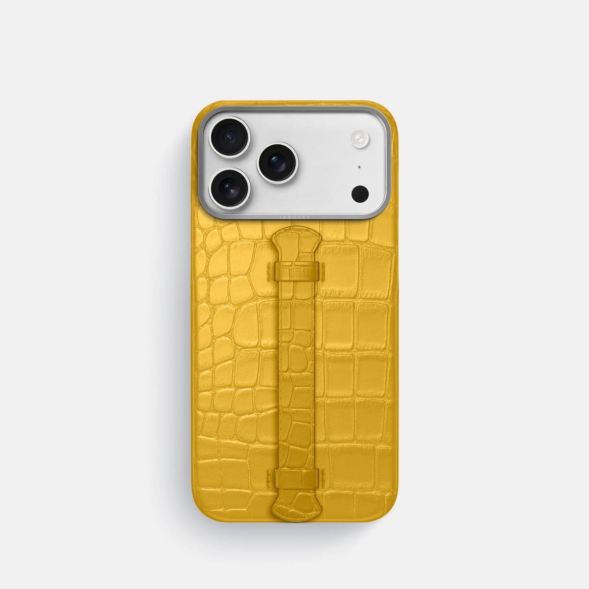 Center Handle For iPhone 18 Pro In Alligator -1 | Yellow-Steel