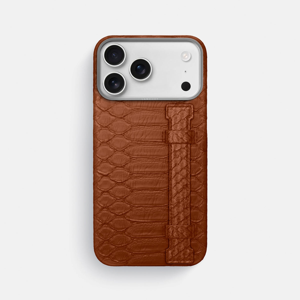 Handle Case For iPhone 18 Pro Max In Python -1 | Medium-Brown-Steel