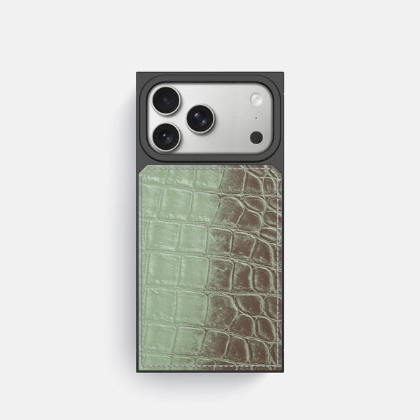 Square Case For iPhone 17 Pro In Himalayan Crocodile