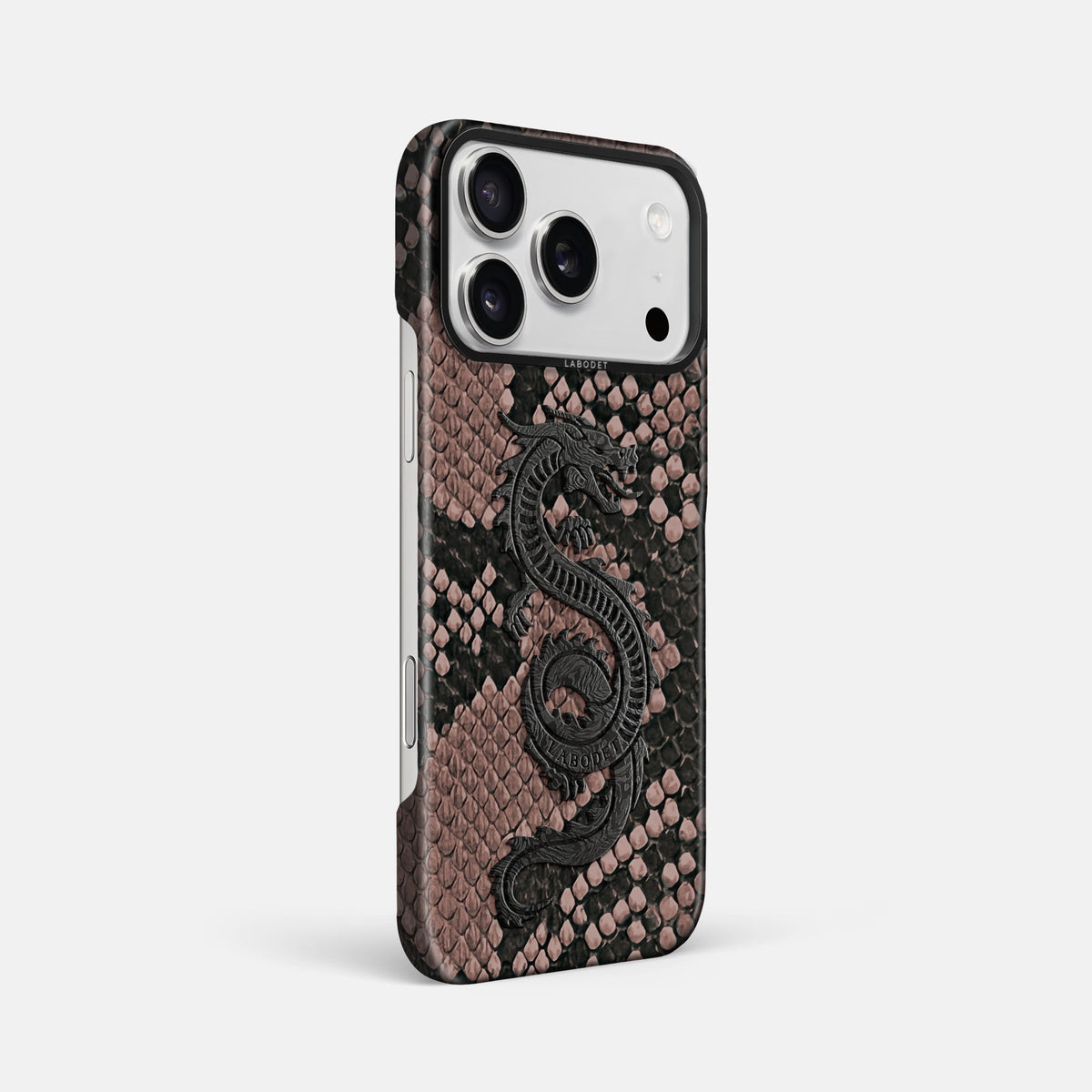 Classic Case With Carbon Dragon For iPhone 18 Pro Max In Deluxe Python -2 | Mahogany-Brown-Black