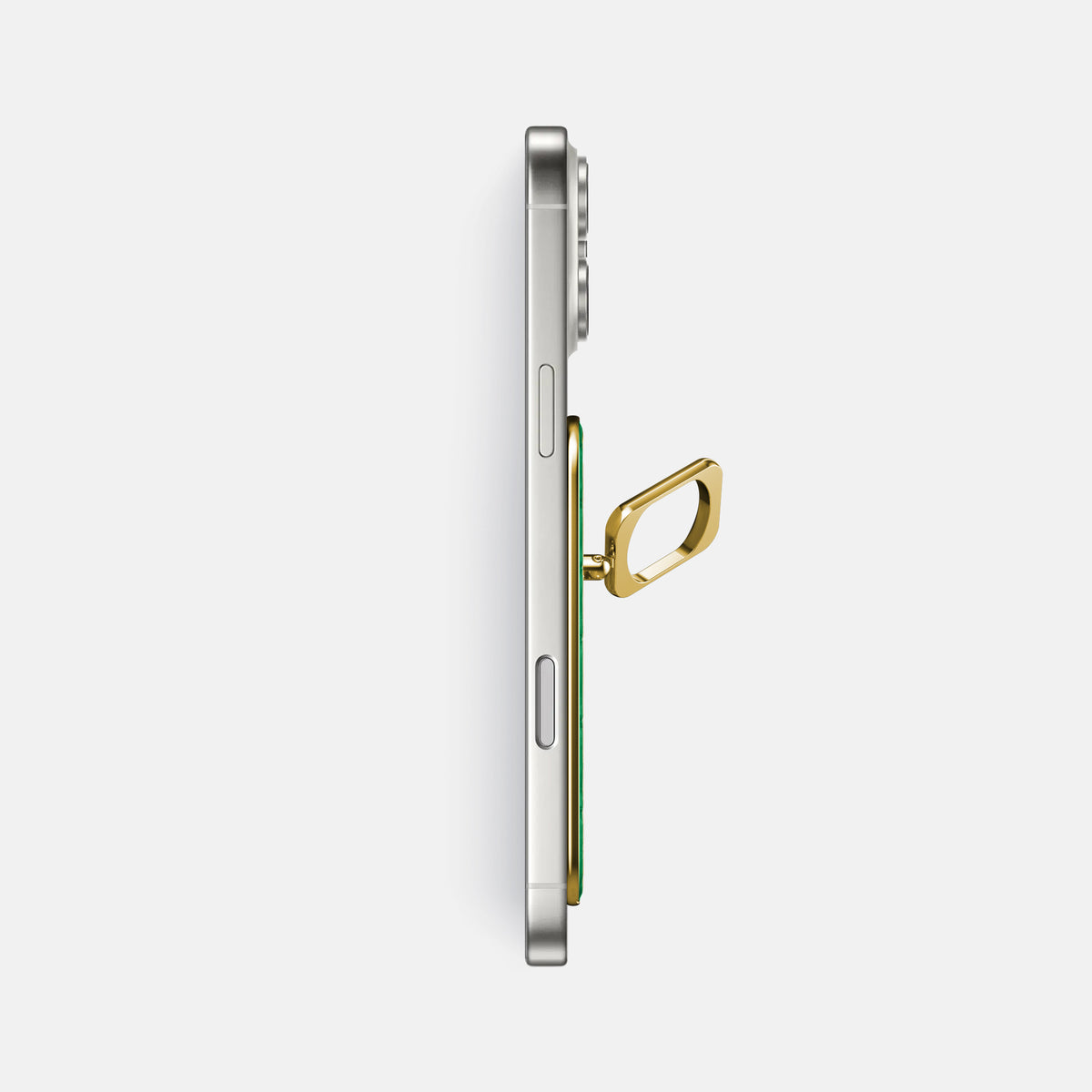 MagSafe Ring For iPhone 17 Pro Max In Porosus Crocodile -3 | Cactus-Green-Gold