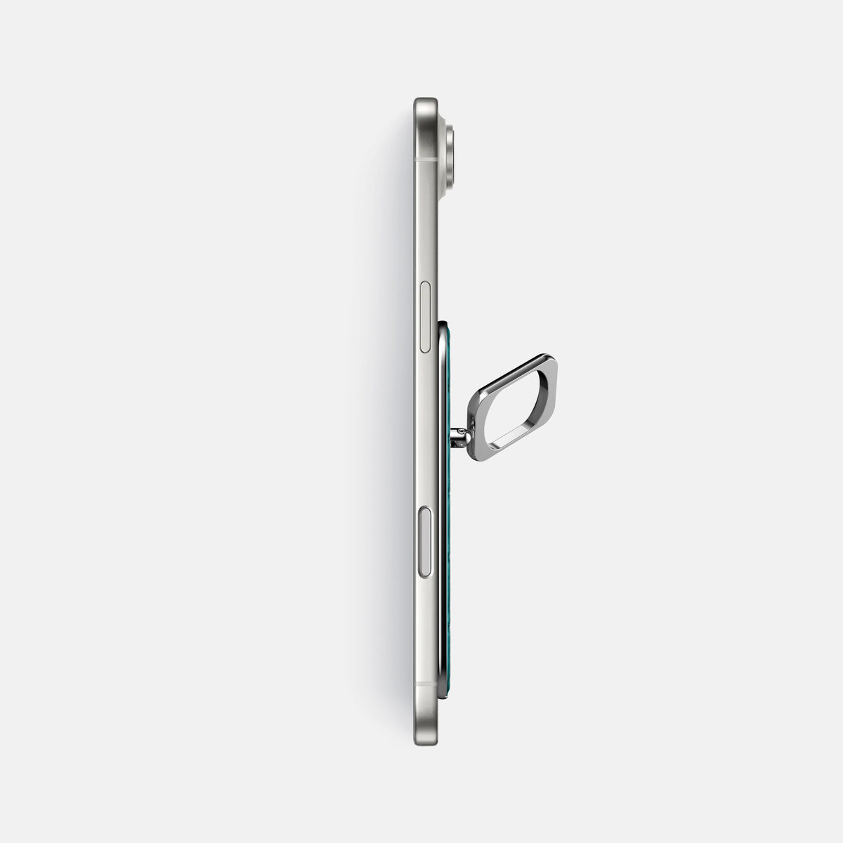 MagSafe Ring For iPhone 17 Air In Porosus Crocodile -3 | Celadon-Steel