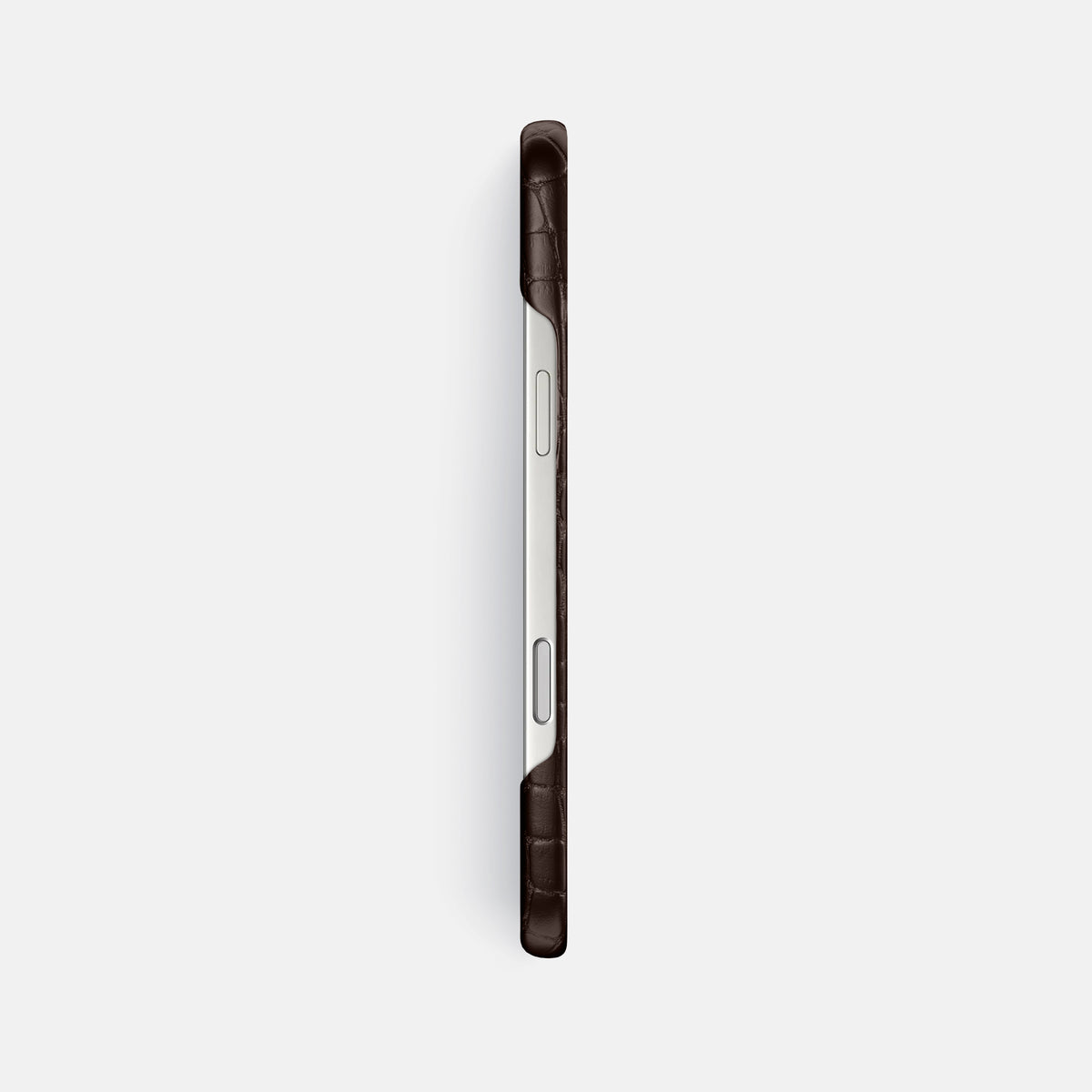 Slim Case For iPhone 17 Pro Max In Alligator -3 | Dark-Brown
