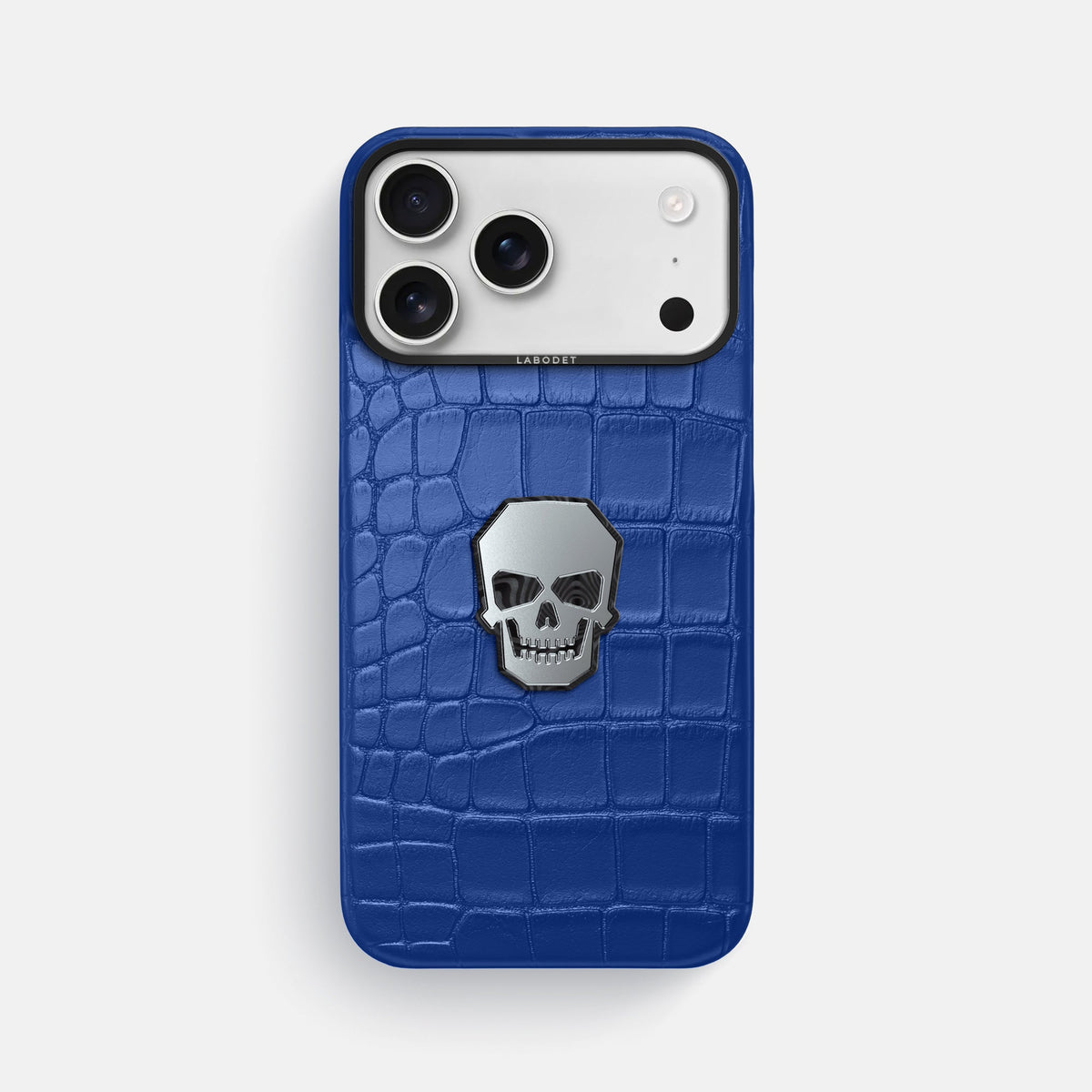 Classic Case With Titanium Skull For iPhone 18 Pro Max In Alligator -1 | Royal-Blue-Black