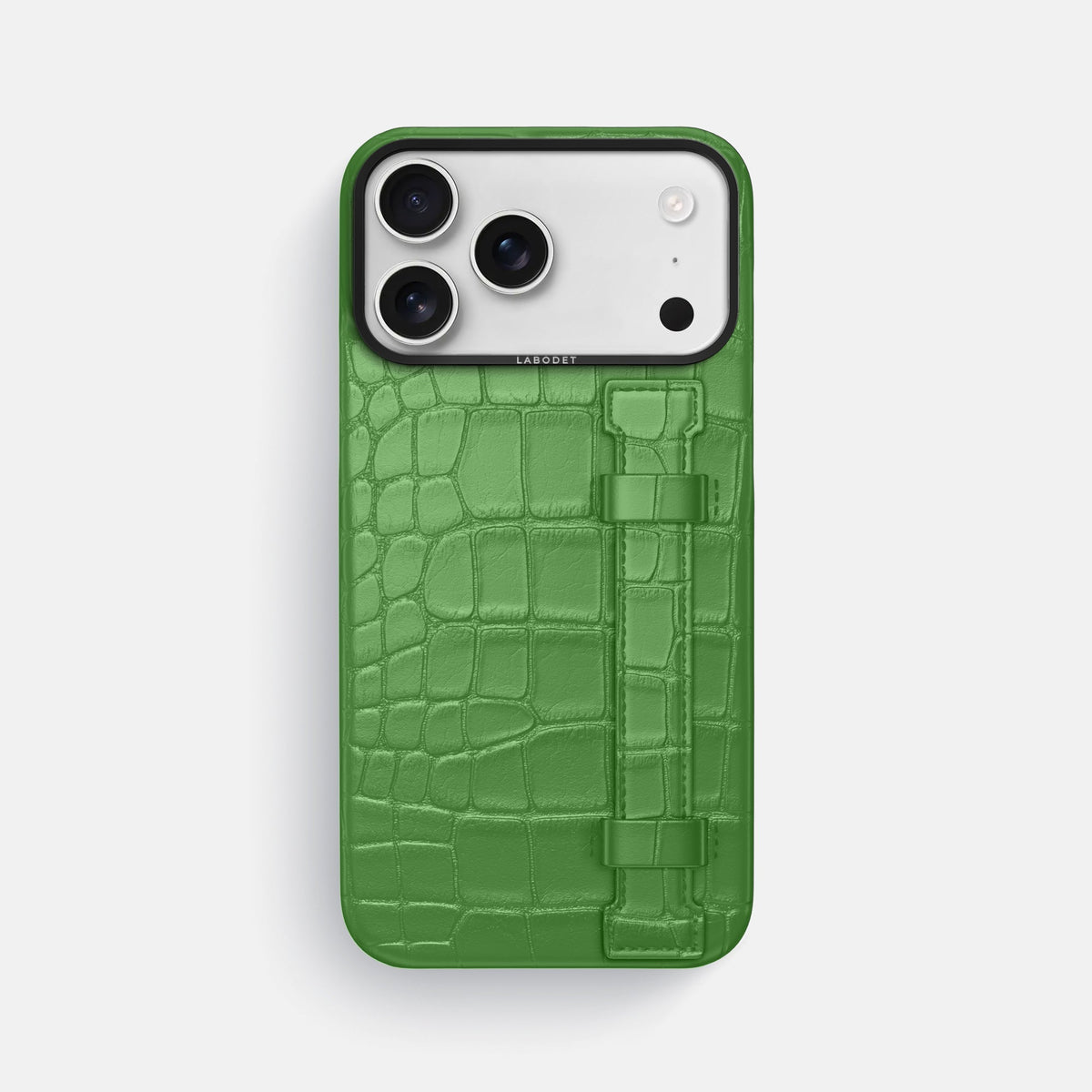 Handle Case For iPhone 18 Pro Max In Alligator -1 | Apple-Green-Black
