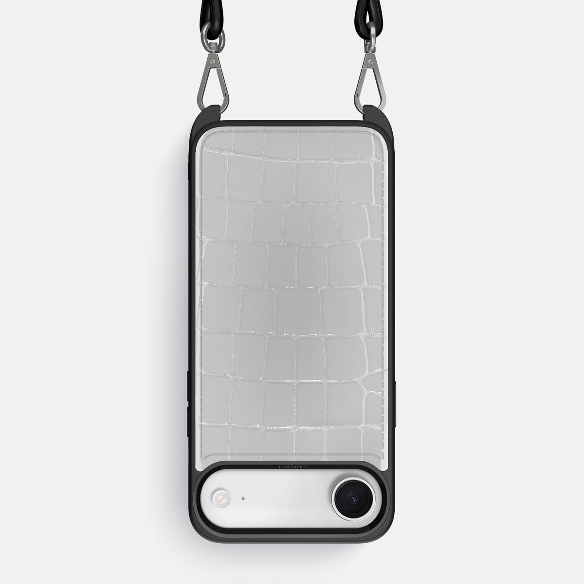 Crossbody Sport Case For iPhone 17 Air In Shiny Alligator -1 | White