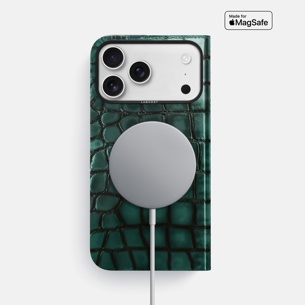 Folio Case For iPhone 17 Pro Max In Patina Alligator -3 | Green-Black