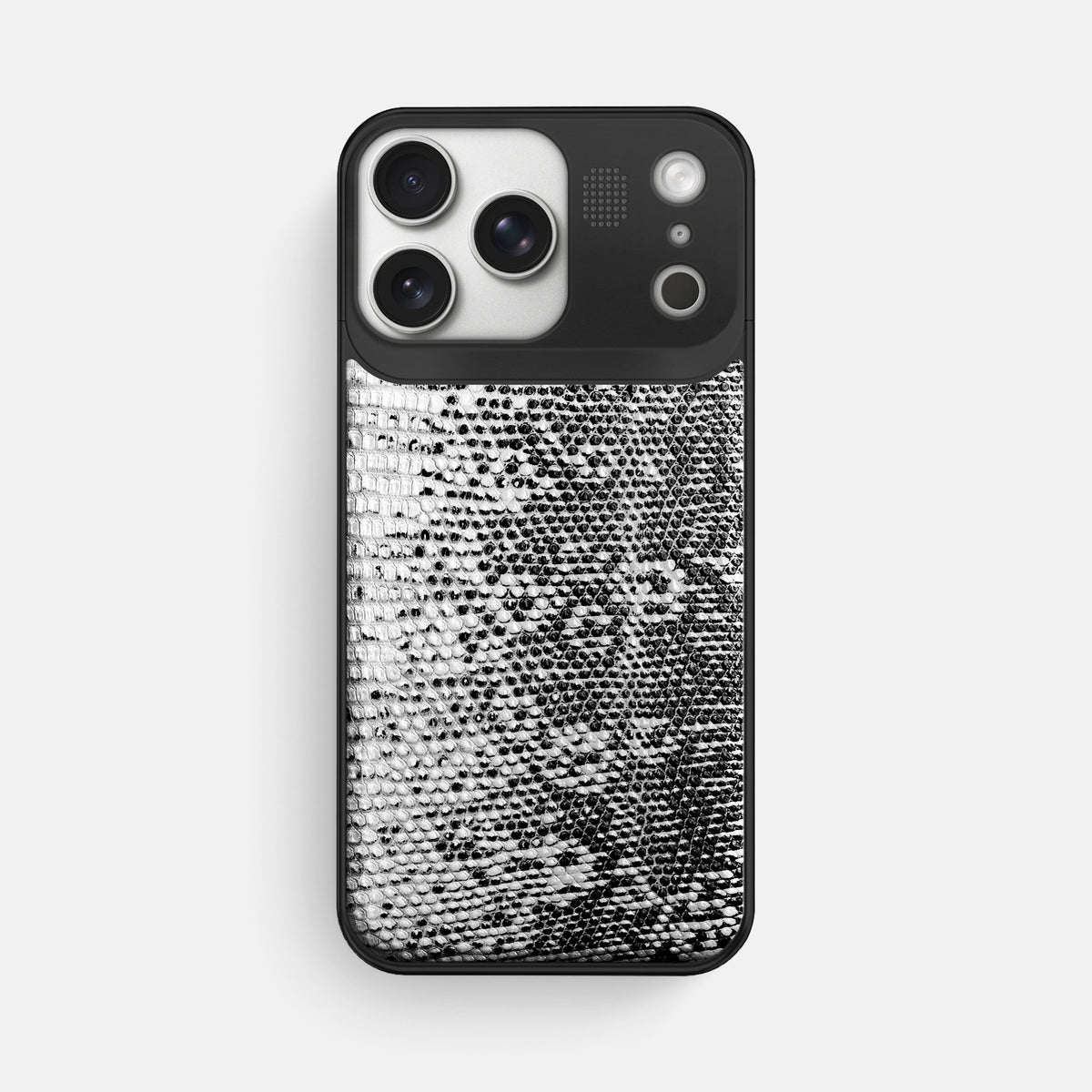 Metal Case For iPhone 17 Pro Max In Himalayan Lizard -1 | Dark-Black