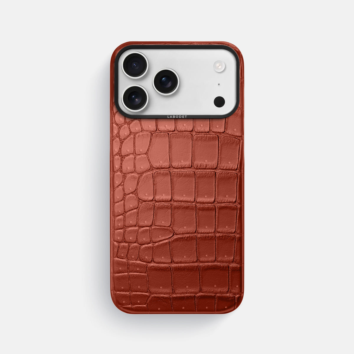 Classic Case For iPhone 17 Pro Max In Porosus Crocodile -1 | Mahogany-Brown-Black