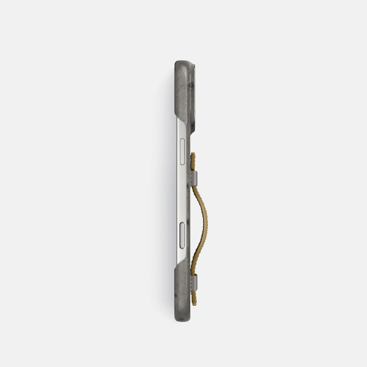 Handle Case Coloré For iPhone 18 Pro In Ostrich -3 | Grey-Steel