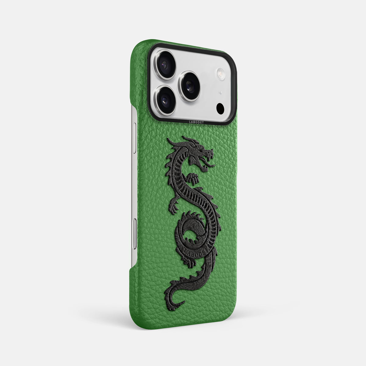 Classic Case With Carbon Dragon For iPhone 17 Pro Max In Calf -2 | Herb-Black