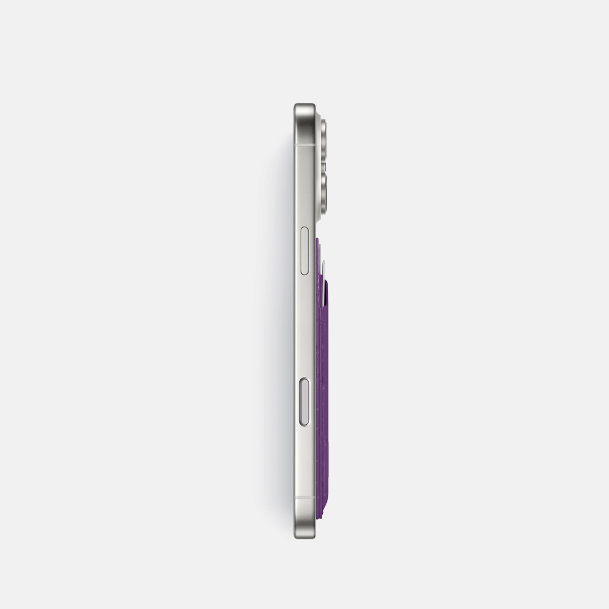 MagSafe Wallet For iPhone 17 Pro In Porosus Crocodile -3 | Purple