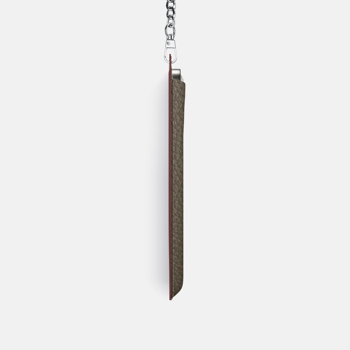 Crossbody Bag For iPhone 18 Pro In Calf -4 | Taupe-Steel