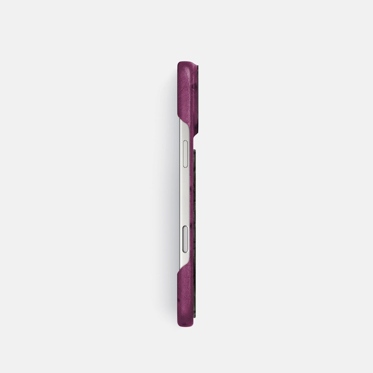 Classic Case With Carbon Dragon For iPhone 18 Pro In Ostrich -3 | Purple-Black