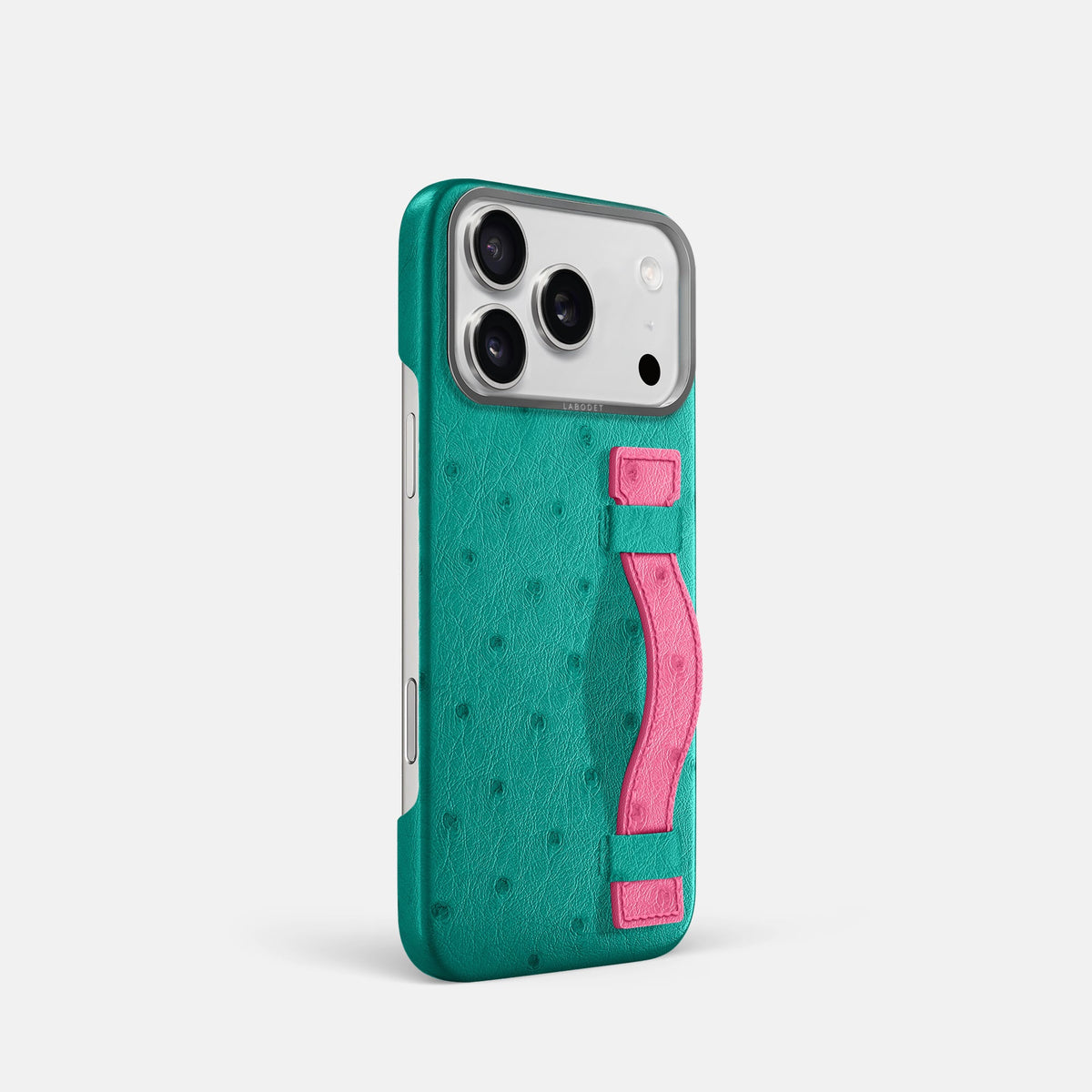 Handle Case Coloré For iPhone 18 Pro In Ostrich -2 | Turquoise-Steel
