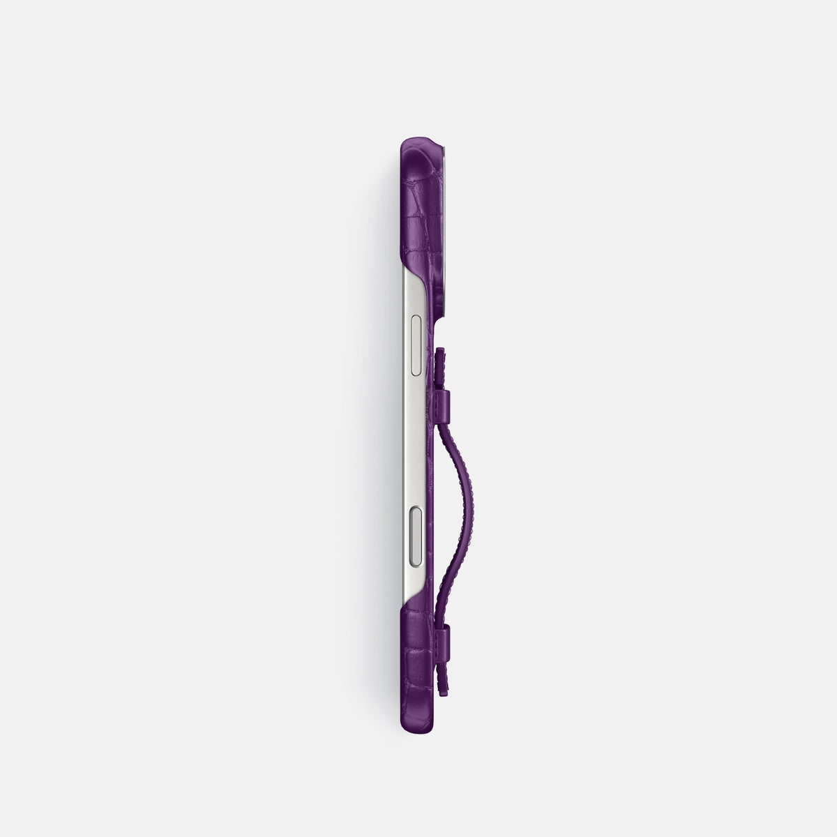 Handle Case For iPhone 18 Pro In Alligator -3 | Purple-Steel