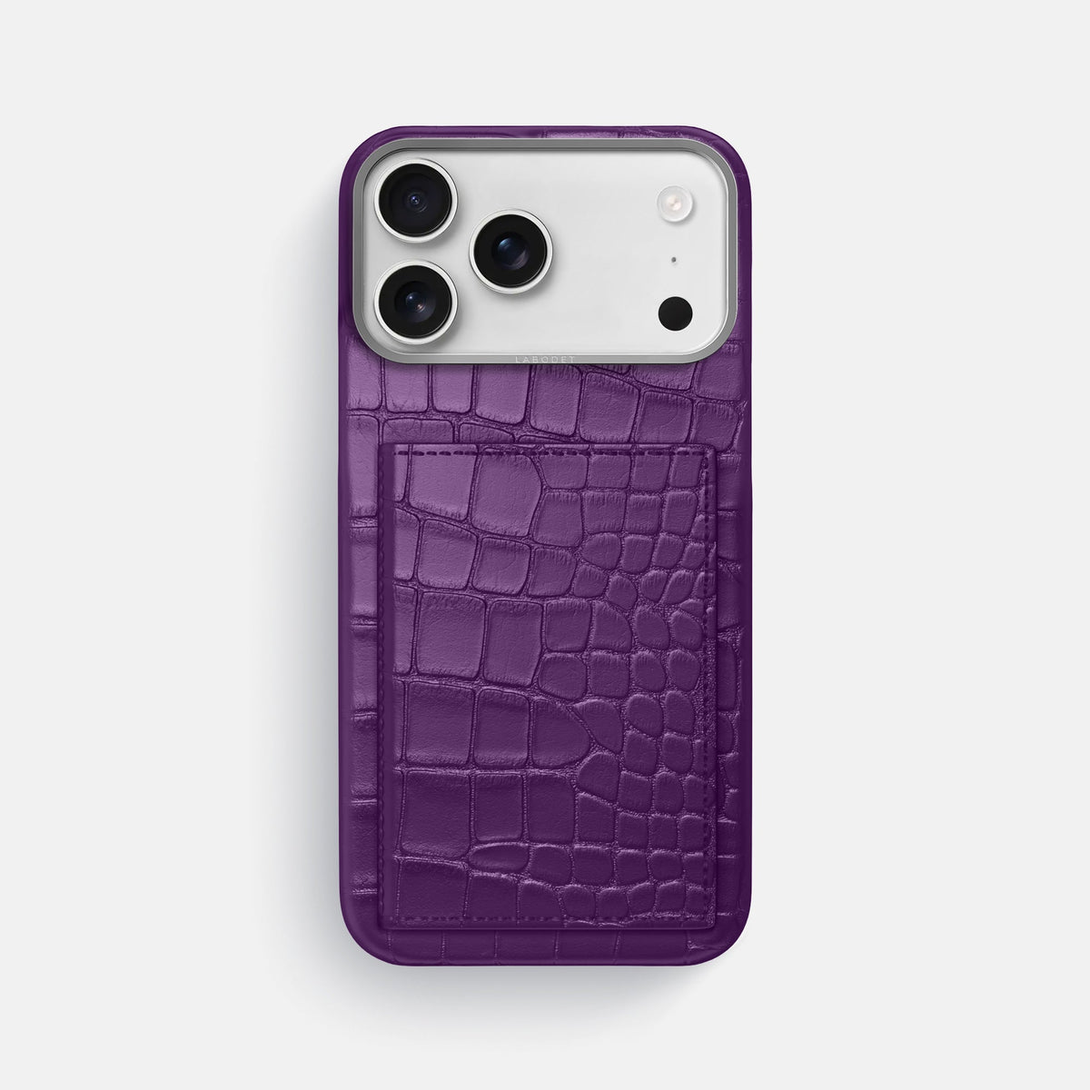 Bi-Fold Case For iPhone 18 Pro Max In Alligator -1 | Purple-Steel