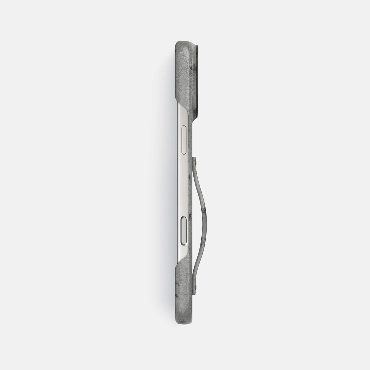 Finger Case For iPhone 18 Pro Max In Ostrich -3 | Silver-Black