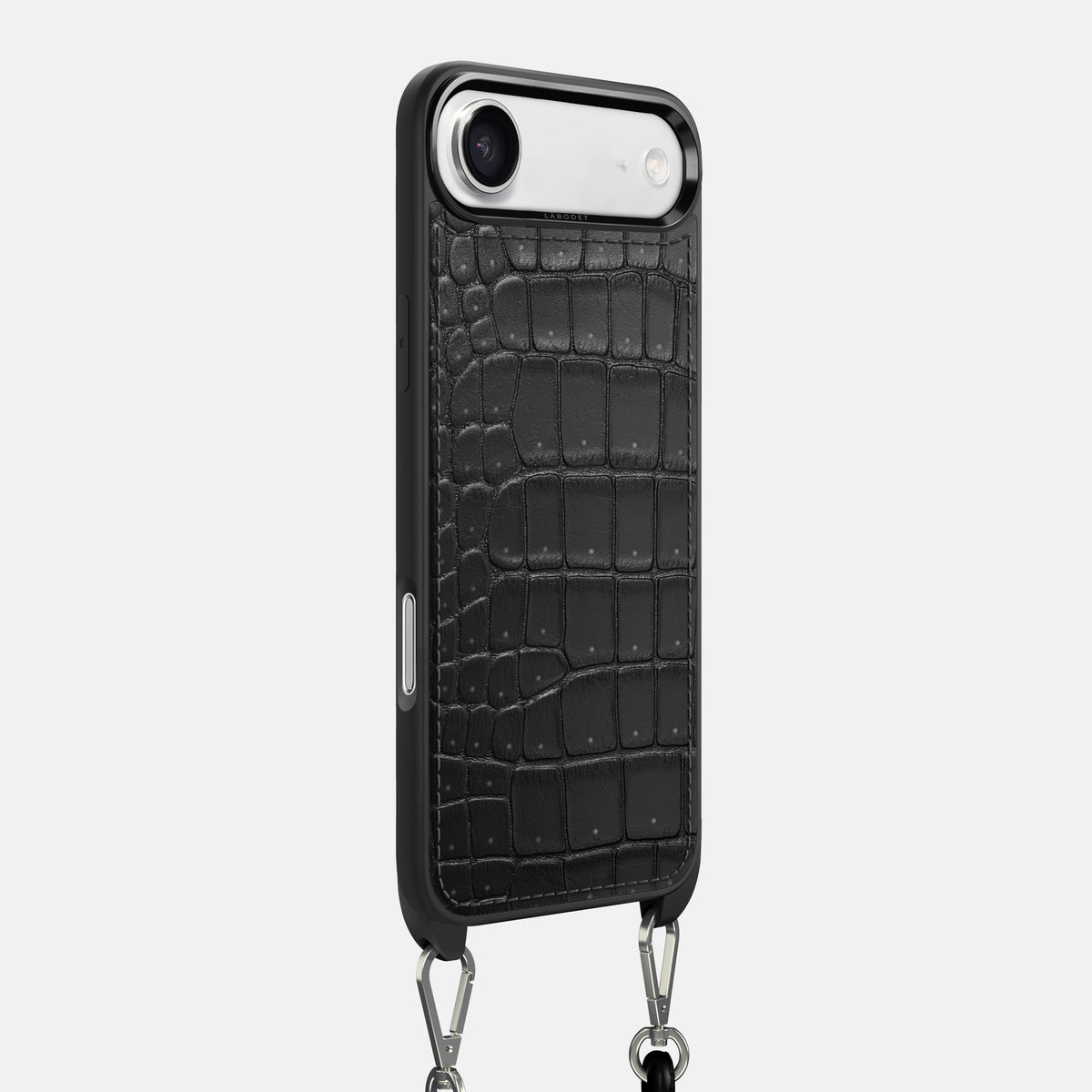 Crossbody Sport Case For iPhone 17 Air In Porosus Crocodile -2 | Black
