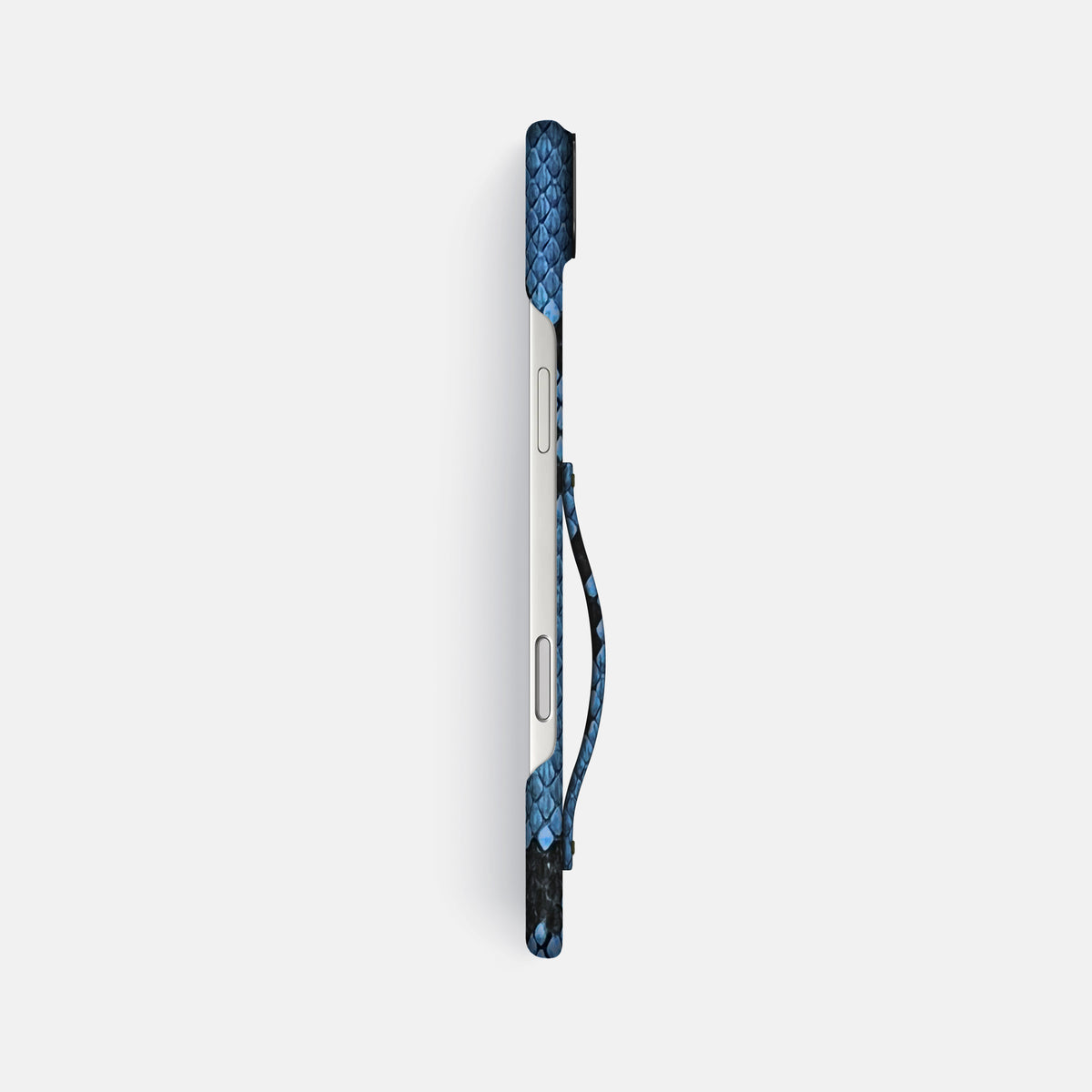 Finger Case For iPhone 17 Air In Deluxe Python -3 | Blue-Jeans-Black