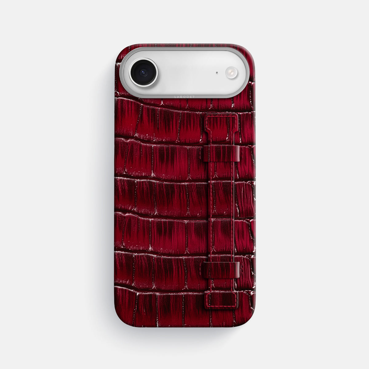 Handle Case For iPhone 17 Air In Patina Alligator -1 | Havana-Burgundy-Steel