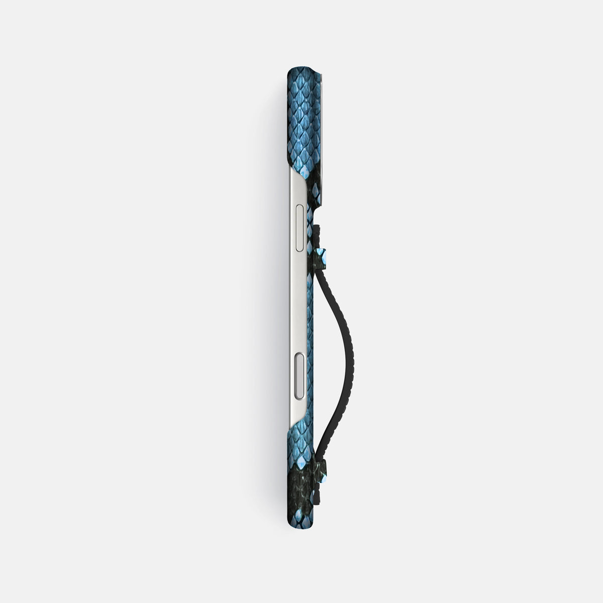 Center Handle For iPhone 17 Pro Max In Deluxe Python -2 | Pacific-Blue-Steel