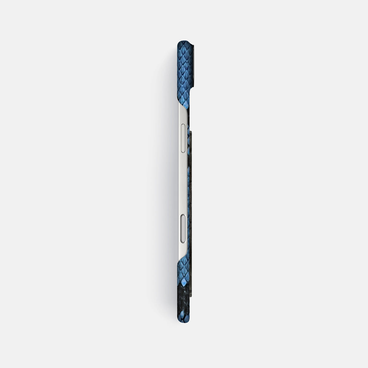 Classic Case With Carbon Dragon For iPhone 17 Air In Deluxe Python -3 | Blue-Jeans-Black