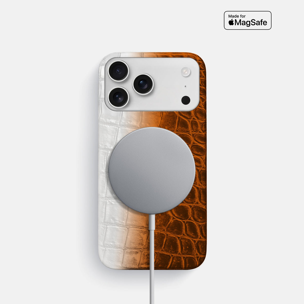 Slim Case For iPhone 18 Pro In Himalayan Crocodile -4 | Orange