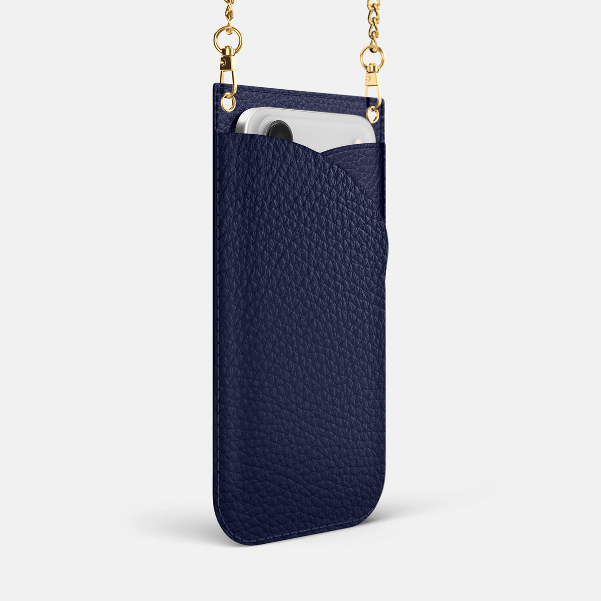 Crossbody Bag For iPhone 17 Pro Max In Calf -2 | Marine-Gold