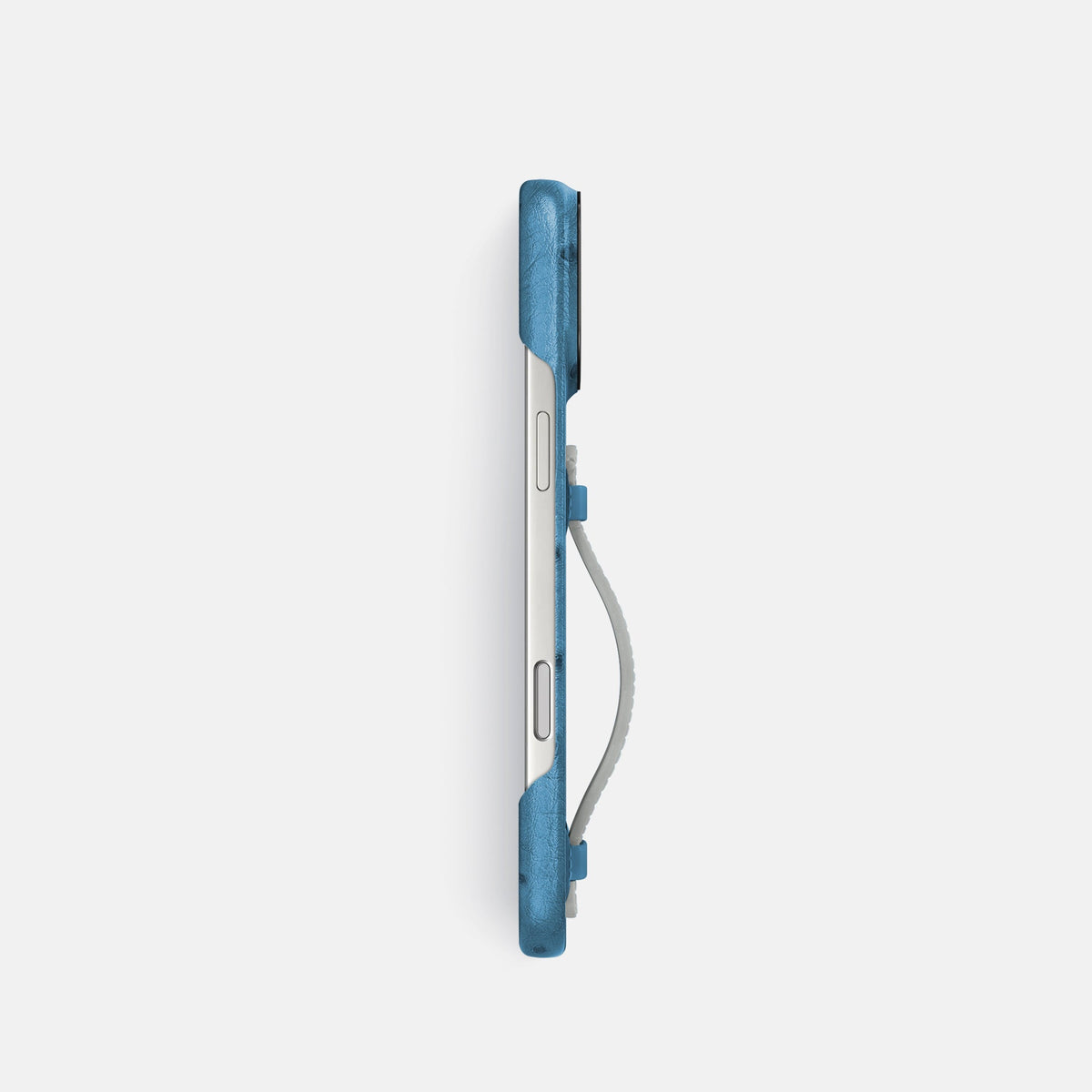 Center Handle Coloré For iPhone 18 Pro In Ostrich -2 | Blue-Jeans-Black