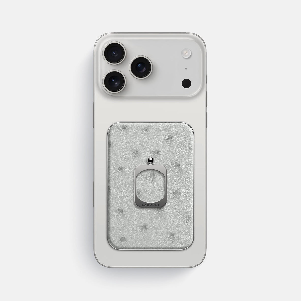 MagSafe Ring For iPhone 18 Pro Max In Ostrich -2 | White-Steel