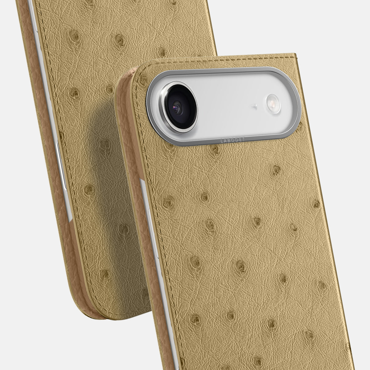 Folio Case For iPhone 17 Air In Ostrich -5 | Desert-Sand-Steel