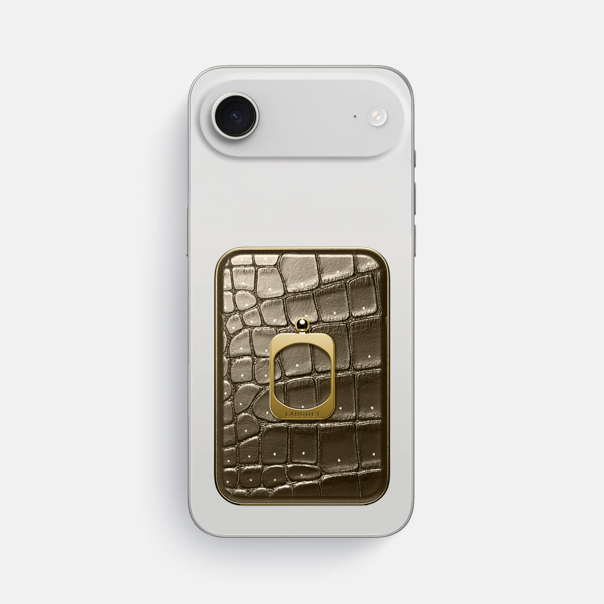 MagSafe Ring For iPhone 17 Air In Porosus Crocodile -2 | Bronze-Gold