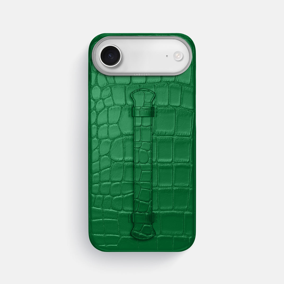 Center Handle For iPhone 17 Air In Alligator -1 | Forest-Green-Steel