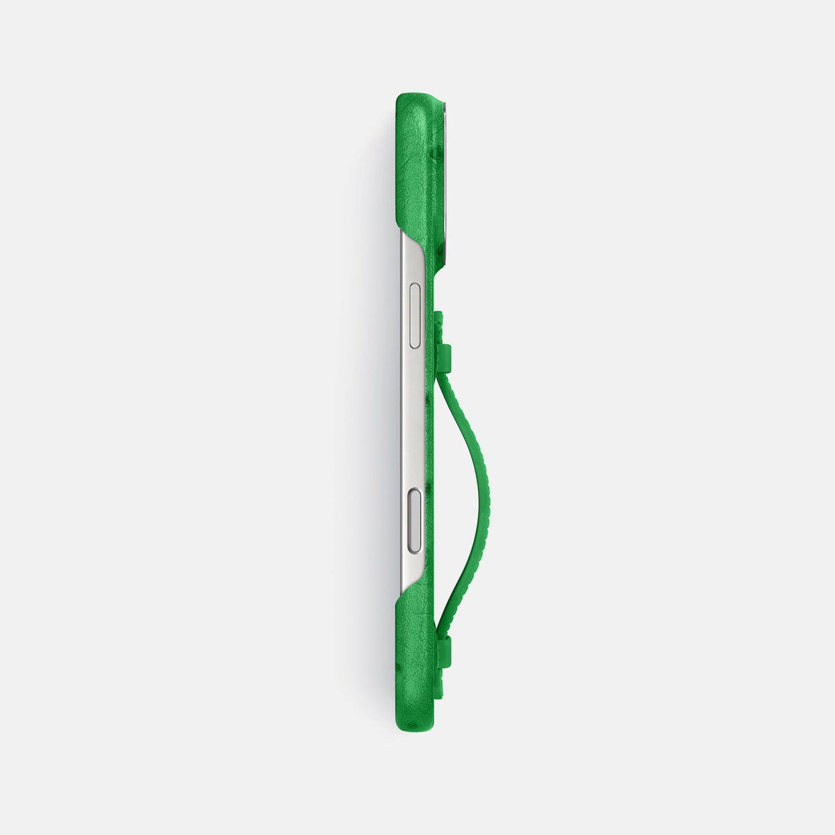 Center Handle For iPhone 18 Pro Max In Ostrich -2 | Kentucky-Green-Steel