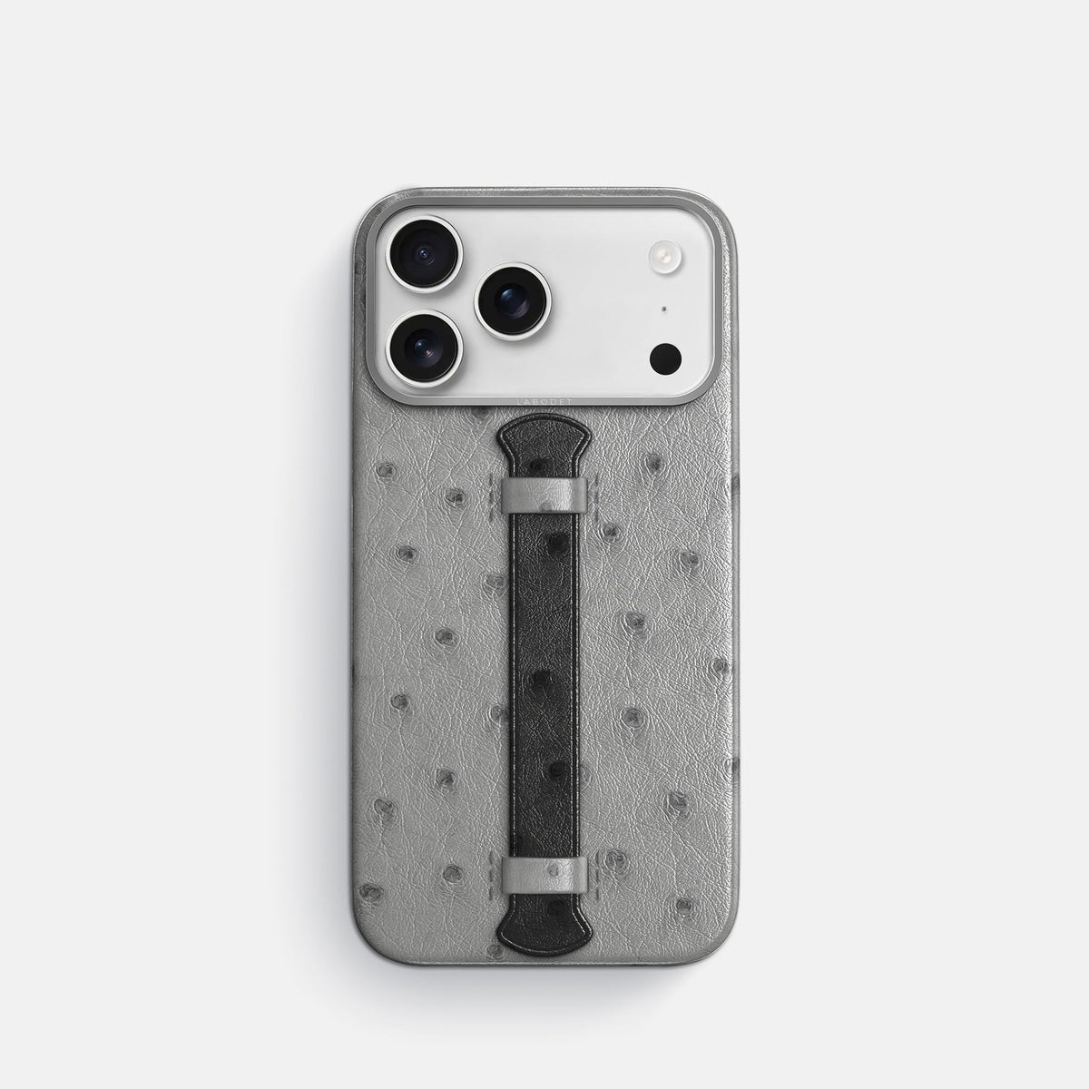 Center Handle Coloré For iPhone 18 Pro In Ostrich -1 | Silver-Steel