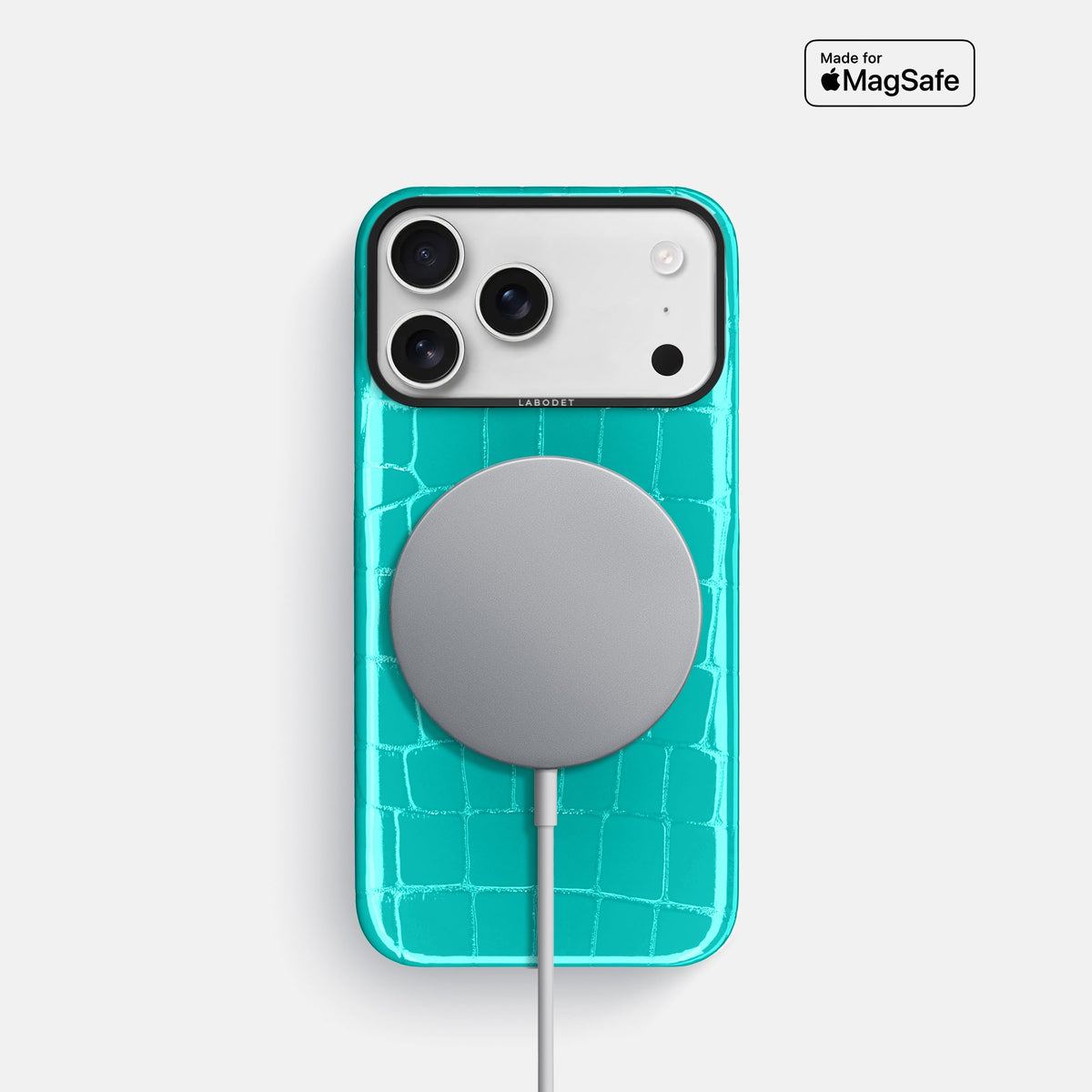 Classic Case For iPhone 18 Pro In Shiny Alligator -5 | Mint-Black