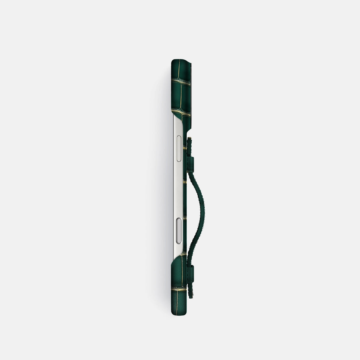 Center Handle For iPhone 17 Pro In Patina Alligator -2 | Cambridge-Black