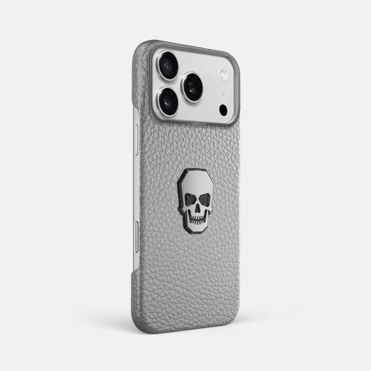 Classic Case With Titanium Skull For iPhone 18 Pro Max In Calf -2 | Nuage-Steel
