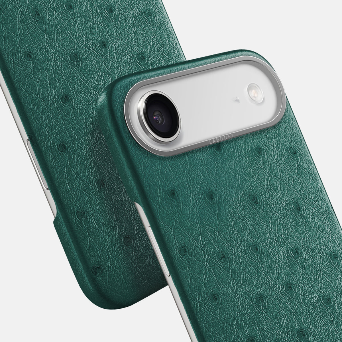 Classic Case For iPhone 17 Air In Ostrich -6 | Forest-Green-Steel