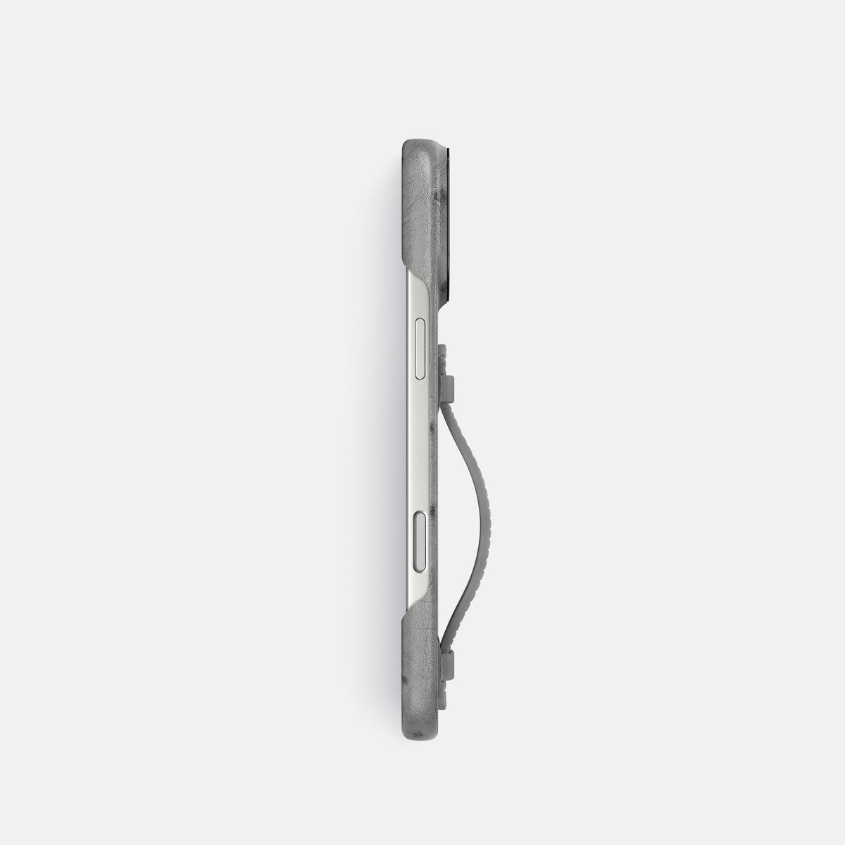 Center Handle For iPhone 18 Pro In Ostrich -2 | Silver-Black
