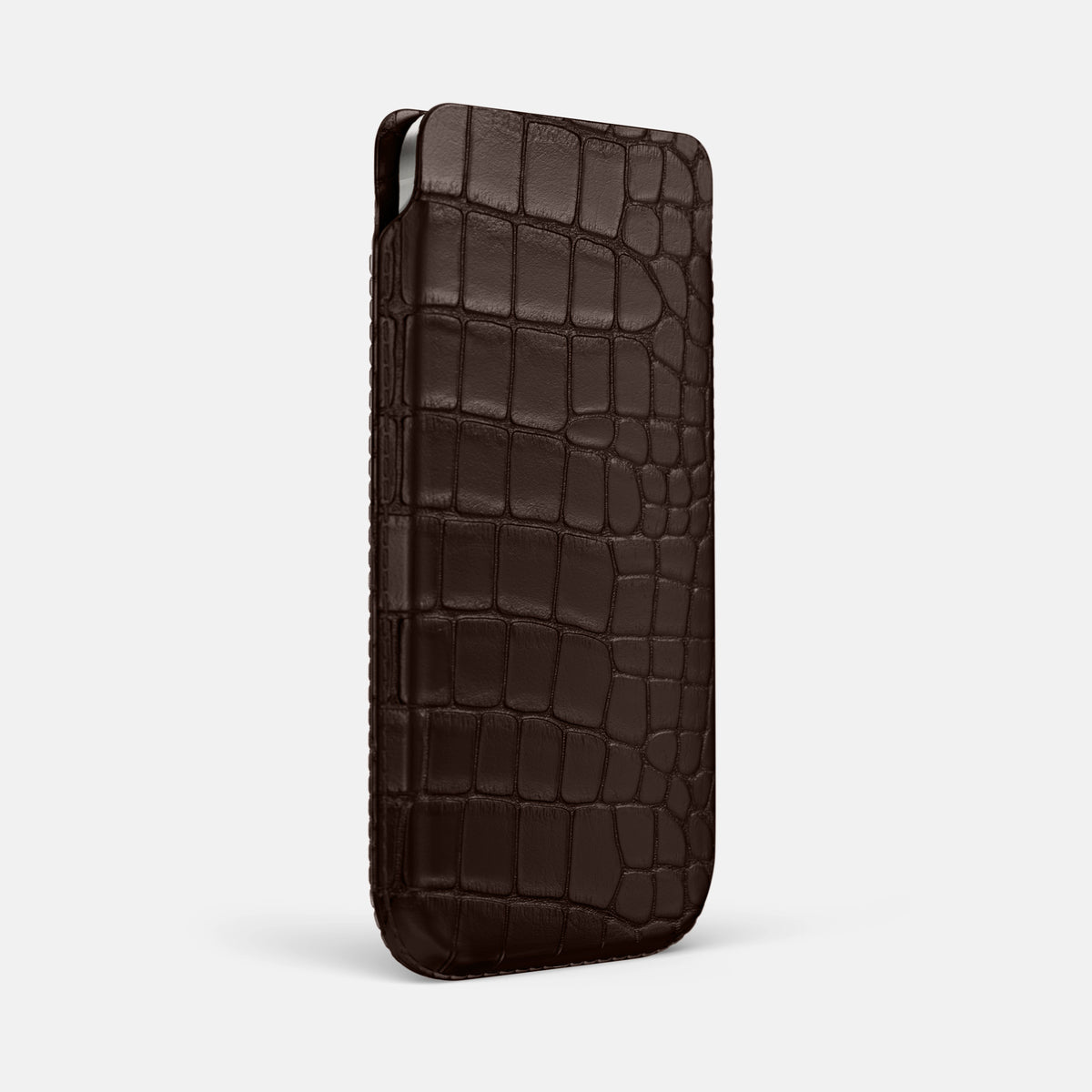 Pouch Case For iPhone 17 Air In Alligator -2 | Dark-Brown