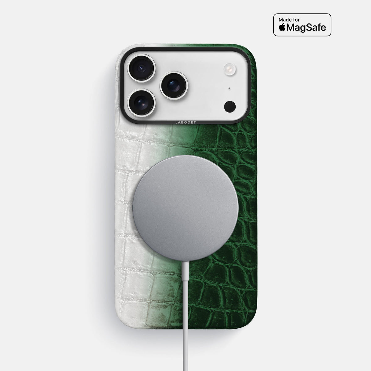 Classic Case For iPhone 18 Pro Max In Himalayan Crocodile -4 | Green-Black